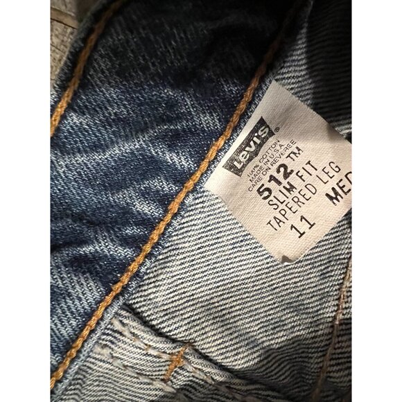 Levi Strauss 512 Slim Fit Womens size 11 Tapered Leg USA Vintage Split Hem Levis - Picture 4 of 12